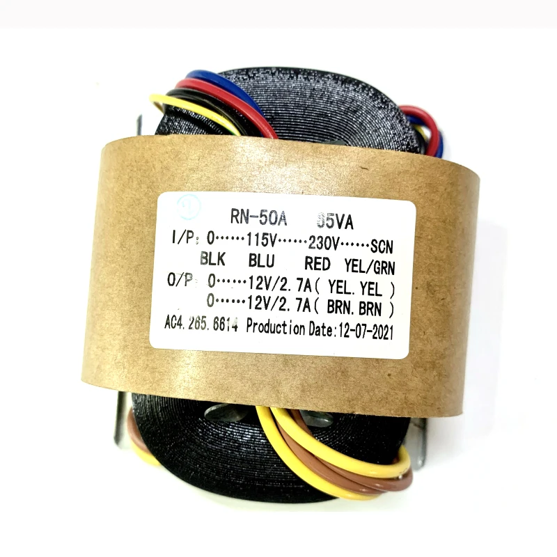 BAHOD 65w Dual 12v R Type Power Transformer for HIFI Amplifier Audio Accessories