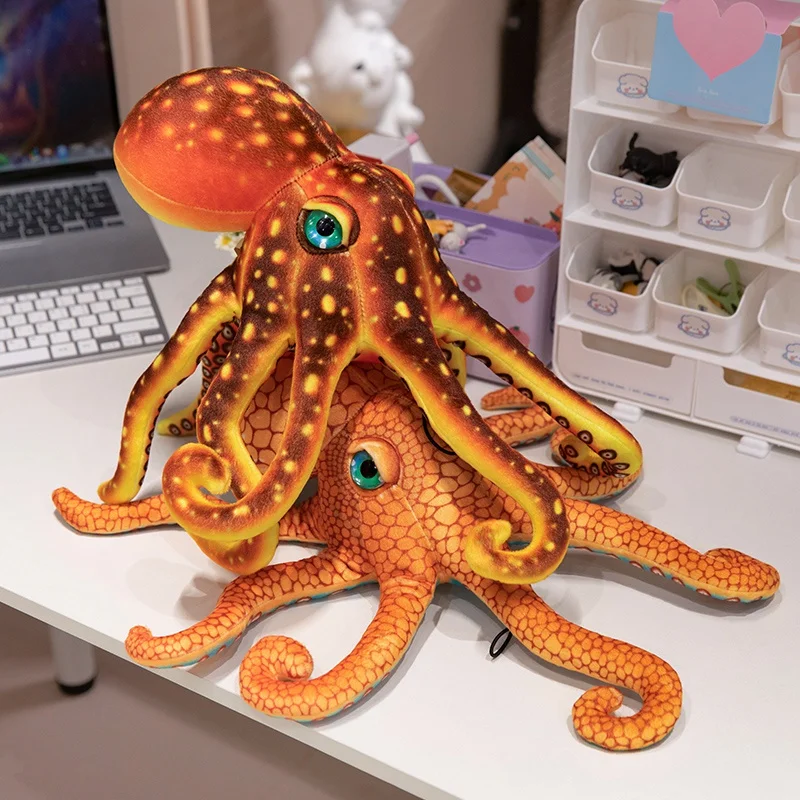 17x55cm Kawaii Simulation Octopus Plush Toys Stuffed Animal Squid Doll Kawaii Soft Cotton Pillow Girl's Birthday Gift Home Decor