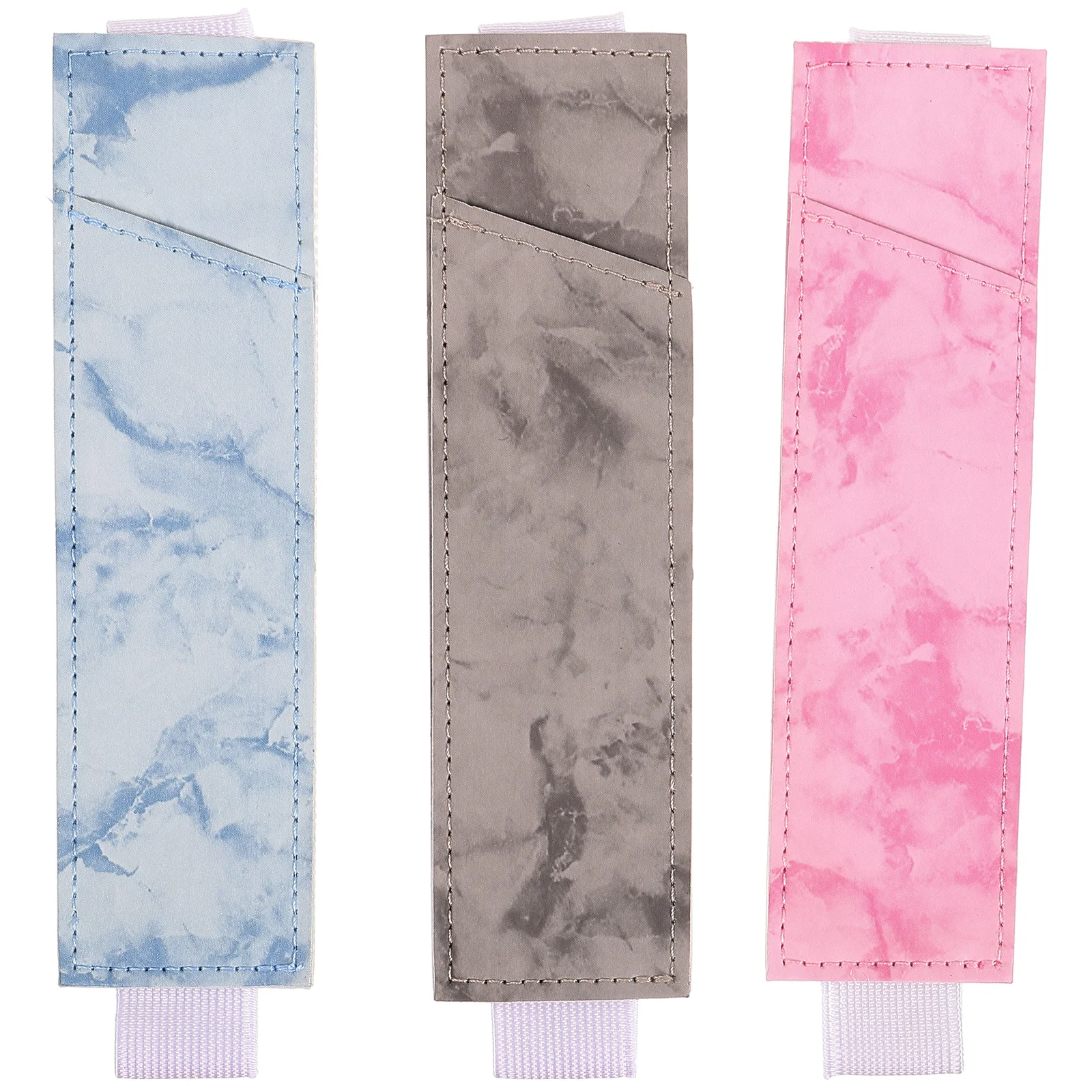 3pcs Pen Holder Sleeve With Elastic Band For Notebook Journal Tablet Durable Pen Pouch Storage Bag Office School Travel