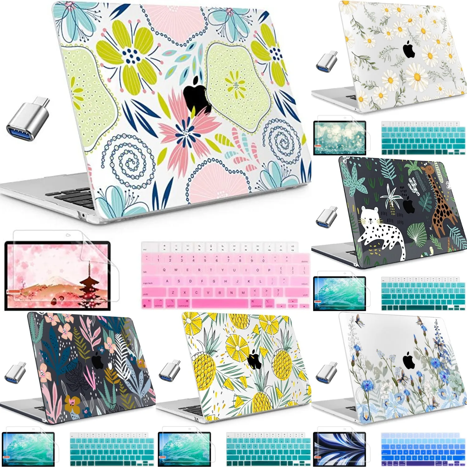 

crystal painting case for MacBook M4 2024 Pro14 Air15 A2941 M2 2022 A2681 A2338 Pro 14 16 M1 Air 13 A2337 A2179 Retina 2021 2020