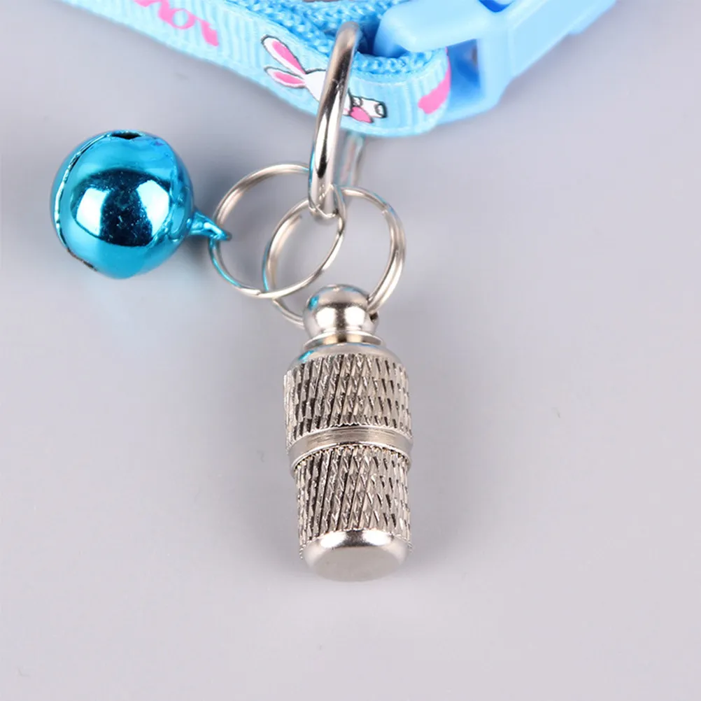 6pcs Lightweight Pet Anti-Lost Tags with Address Labels for Dogs, Cats & Rabbits – Hollow Neck Hanging Charms