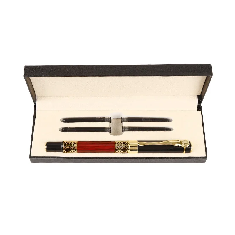 

Перьевая ручка Luxury Business 0,5 мм F Перо-конвертер Ручка Стальные чернильные ручки Высококачественная деловая подарочная ручка на заказ очень тонкая перьевая ручка