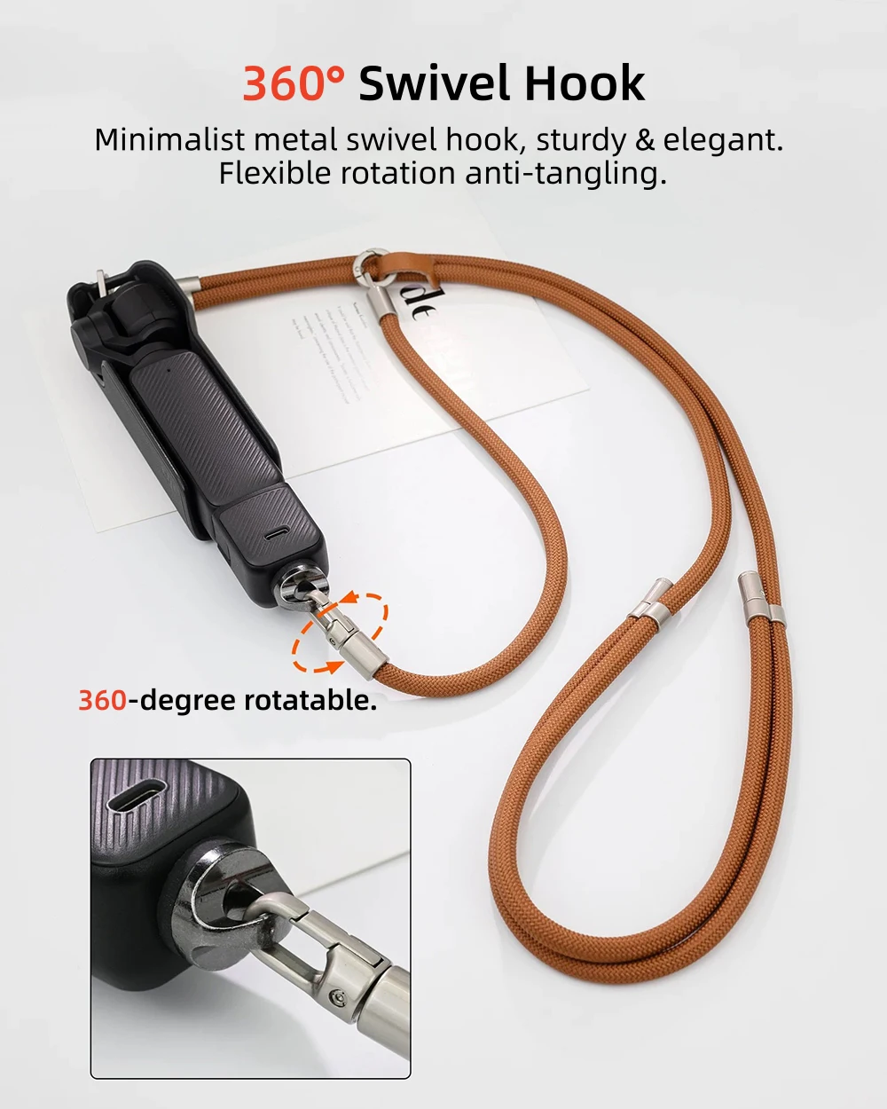 Verstellbares Cross-Body-Sling-Halsband für DJI Osmo Pocket 4P 4 3 Handheld-Gimbal, Anti-Fall-Kamera-Schultergurt-Zubehör – Detail 9