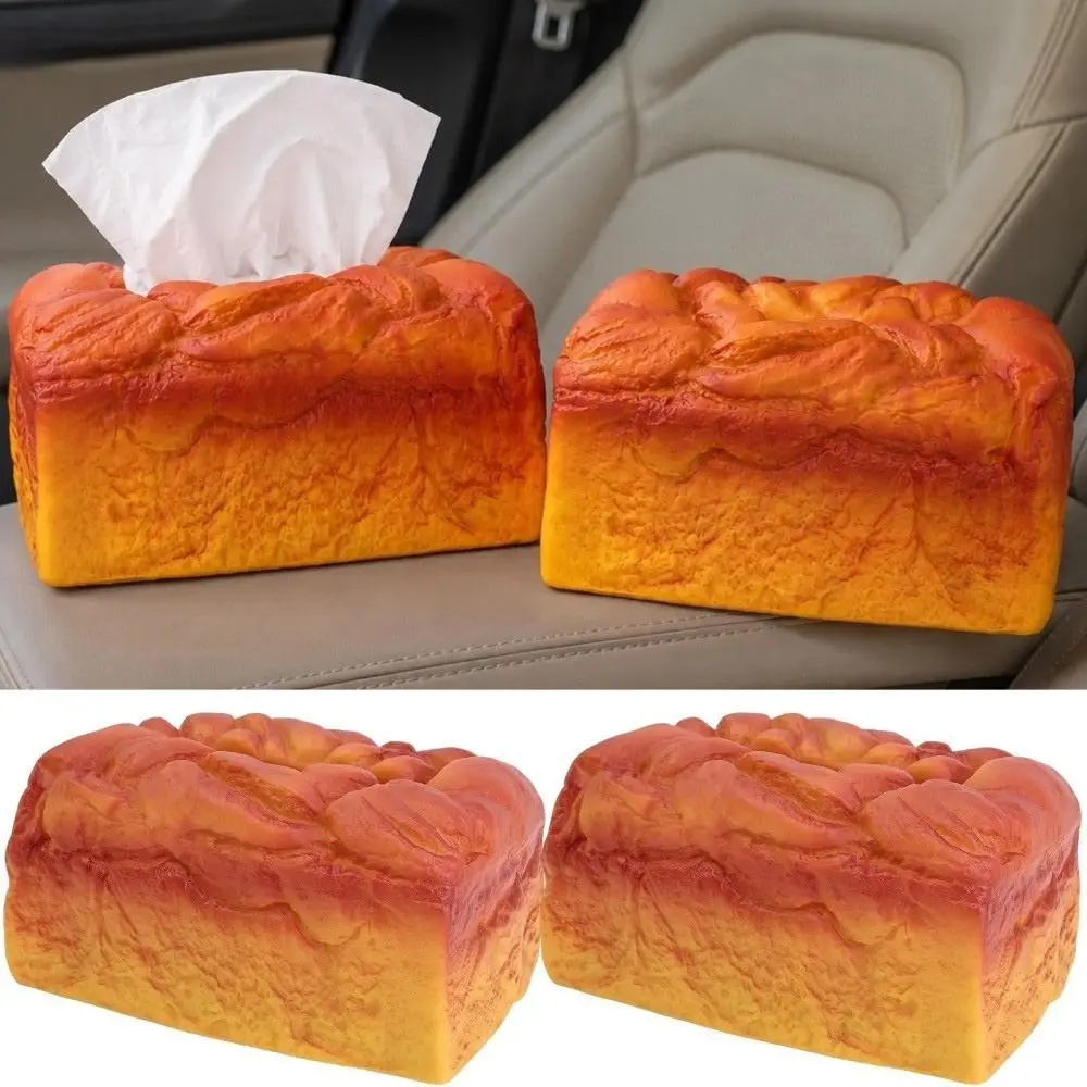Simulation Bread Tissue Box Soft Texture Loaf Shaped Tissue Box Cover Rectangular Structure Novelty Style