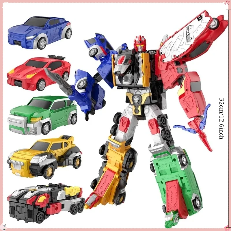 

Hello Carbot SAFARI SAVER 5 in 1 Transforming Robot Car Toys Crystal Beast Combiner Action Figure Model Kit for Kids Boys Gifts