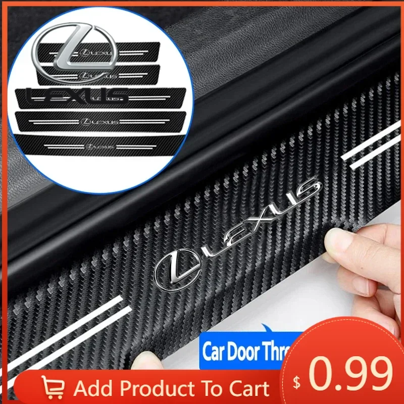 

Наклейки для интерьера автомобиля, карбоновые наклейки на пороги для Lexus RX330, IS250, CT200h, ES300h, RX350, IS300h, NX300h, UX, GX470, LX570, LS430, LS4