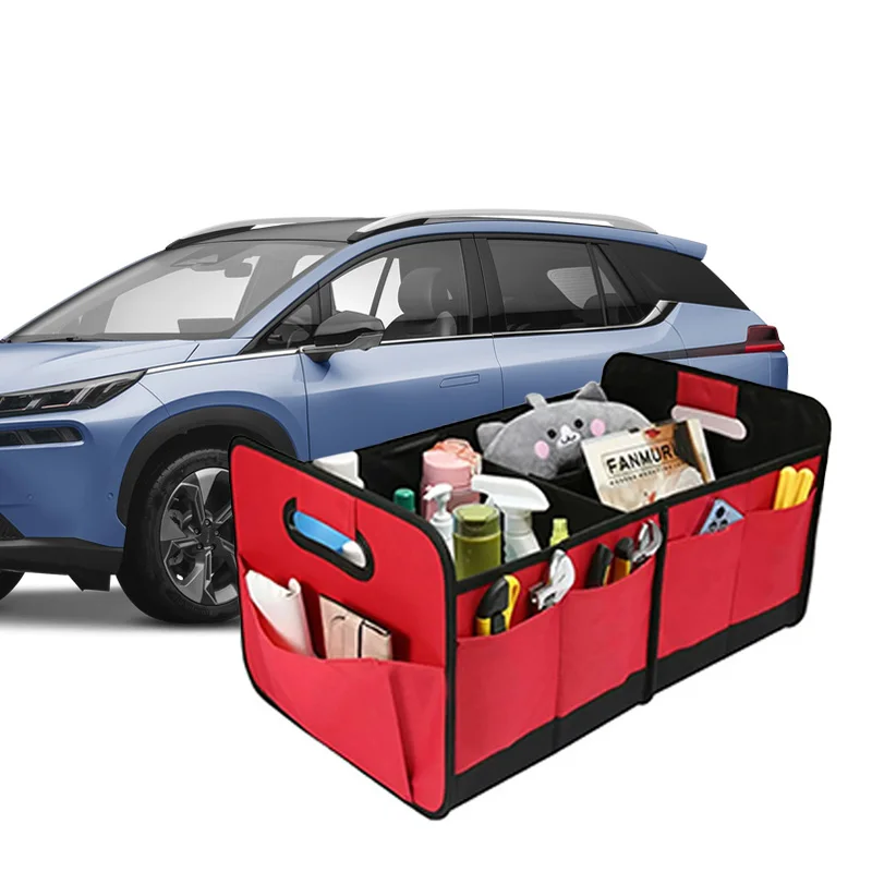 

Car Trunk Organizer, Collapsible Compartment Car Organizer, Space-Saving, Foldable Waterproof for All Cars, SUVs, Mini-Vans