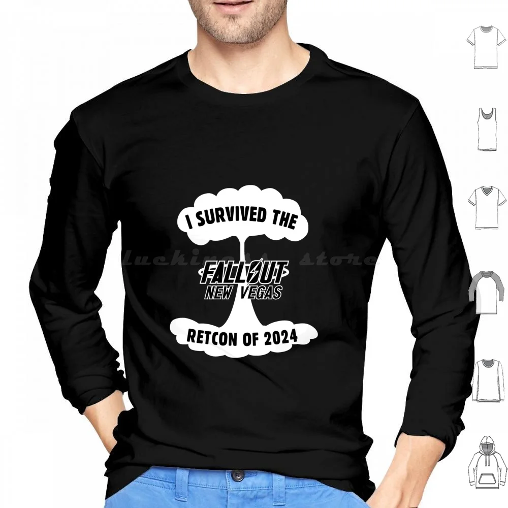 

I Survived The Fnv Retcon Of 2024-Bw Version Hoodie cotton Long Sleeve New Vegas Fnv Show Tv Show