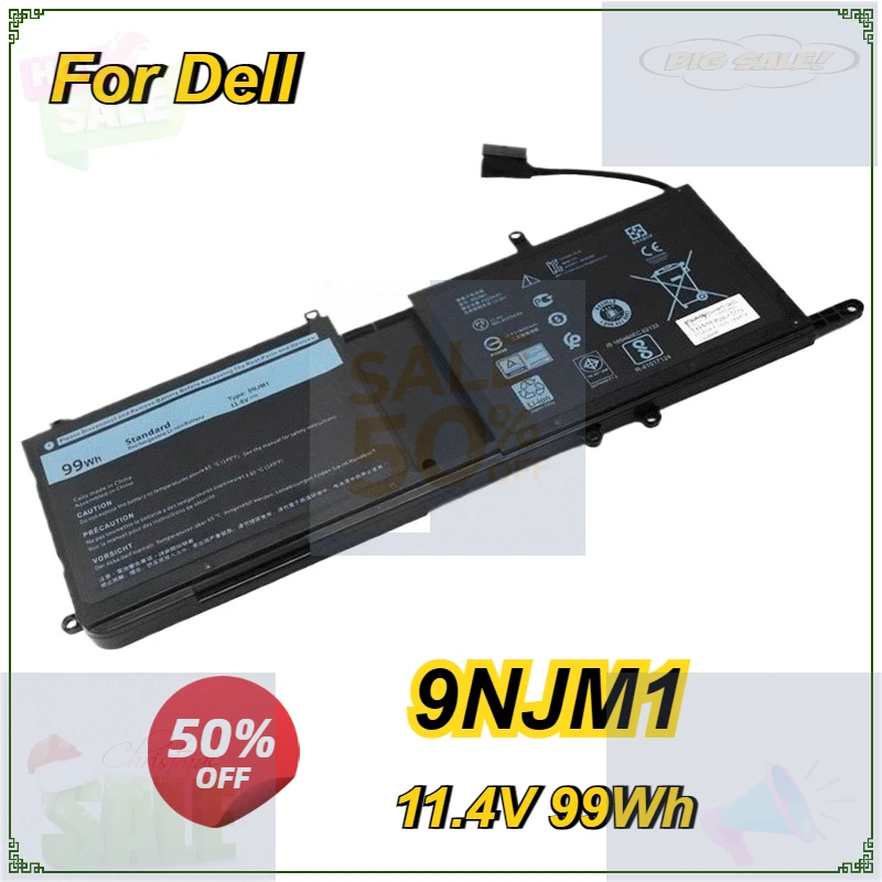 9NJM1 Laptop Battery for Dell Alienware 15 R3 R4 17 R5 Series P69F P31E P31E001 MG2YH HF250 0HF250 0546FF 44T2R P69F002 99WH