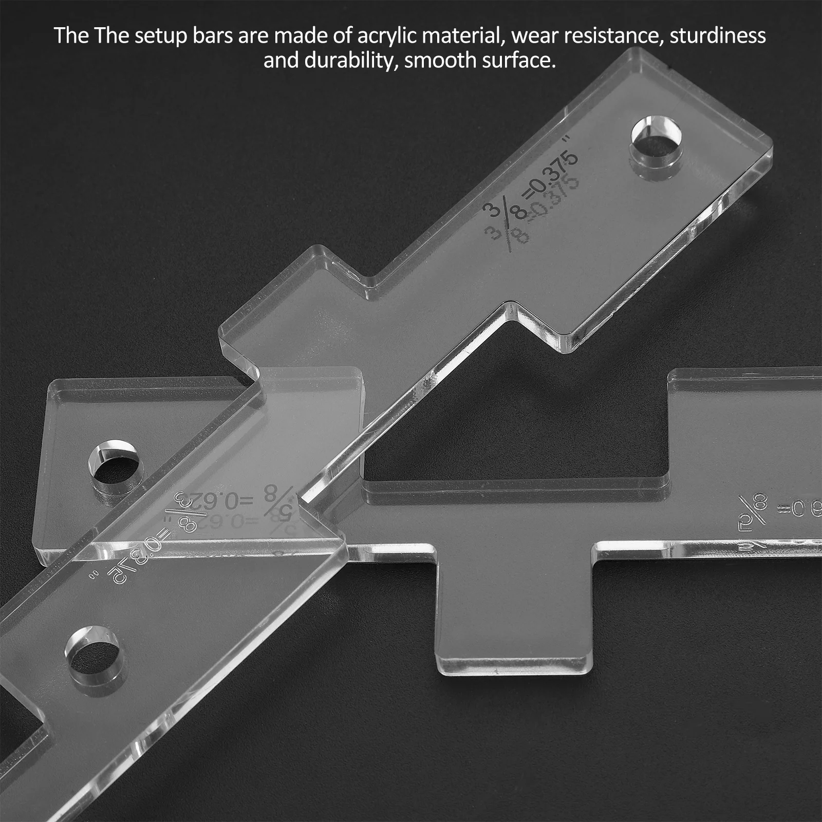 

10Pcs Acrylic Setup Bars Router Table Set Up Bars Precision Setup Blocks Woodworking Router Tools Milling Machine Accessories
