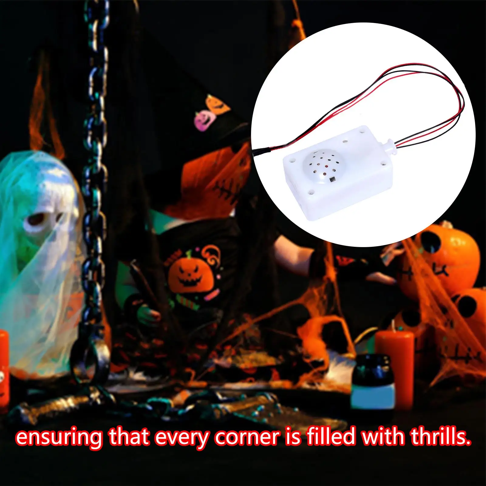 Voice Activated Ghost Screaming Props With Led Light Sound Sensor Halloween Party Scream Speaker Horror Haunted House Decoration