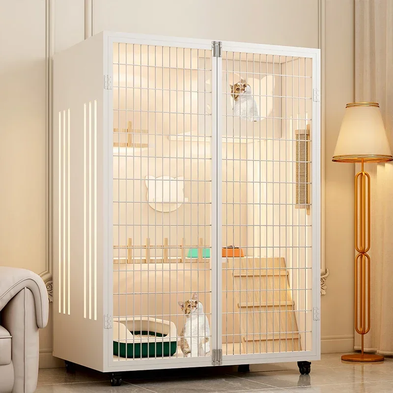 Cat Villa Home Luxury  House Indoor Panoramic Cabinet Nest Climbing Frame Integrated