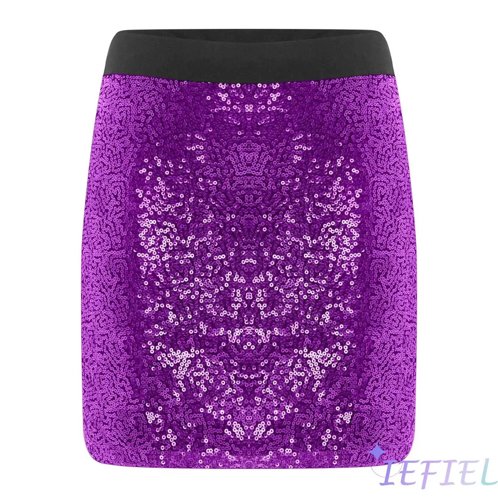 

Sparkling Party Cheerleading Tutu Skirt for Girls Elastic Waistband And Glittery Sequins Miniskirts for Birthday Celebrations