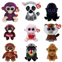 15CM Ty Big Eyes Beanie Plush Stuffed Animal Toy Cute Doll Monkey Baboon Chimpanzee Children Christmas Birthday Kids Gifts