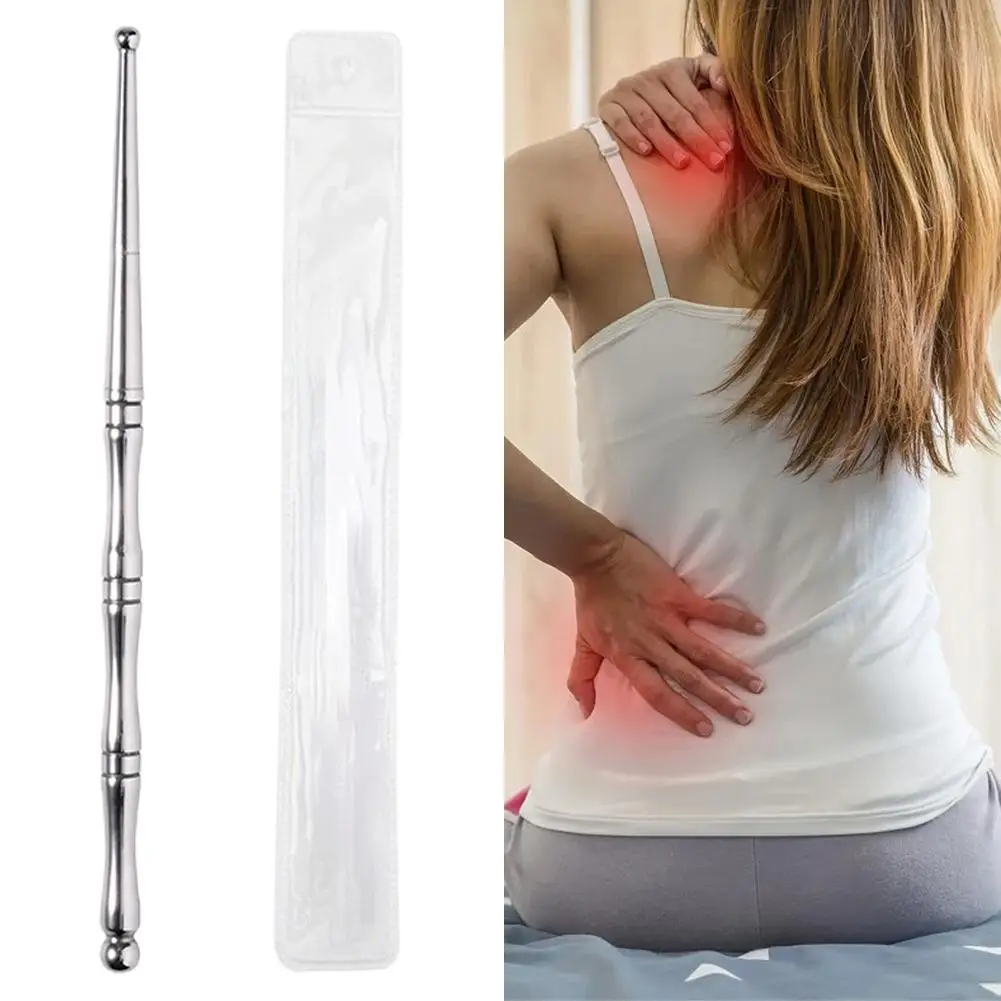 

Ручка для акупрессуры из нержавеющей стали, головки 4 мм/5 мм, противоскользящая ручка, массажная палочка для стимуляции меридиана лица/тела, инструмент для релаксации