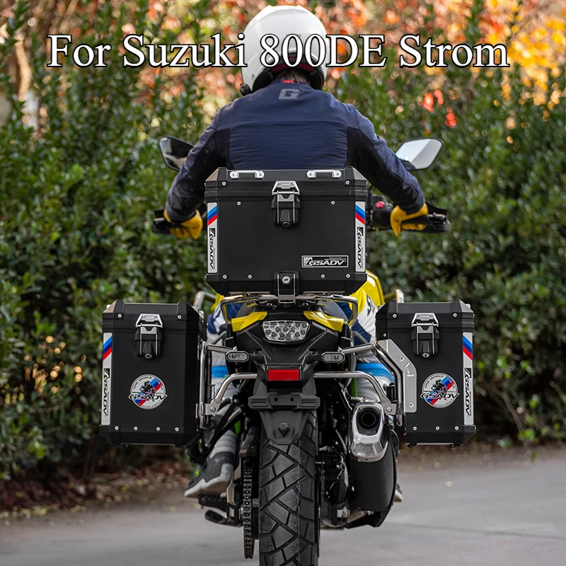 

GSADV Three Box Aluminum Alloy Tail Box Side Box Protective Bar Modification Protective Parts Suitable for Suzuki 800DE Strom