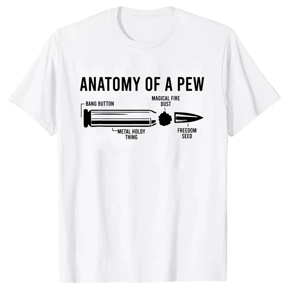 

Novelty Gun Anatomy of A Pew Hunter T Shirts Graphic Streetwear Short Sleeve Birthday Gifts Summer Style T-shirt Mens Clothing