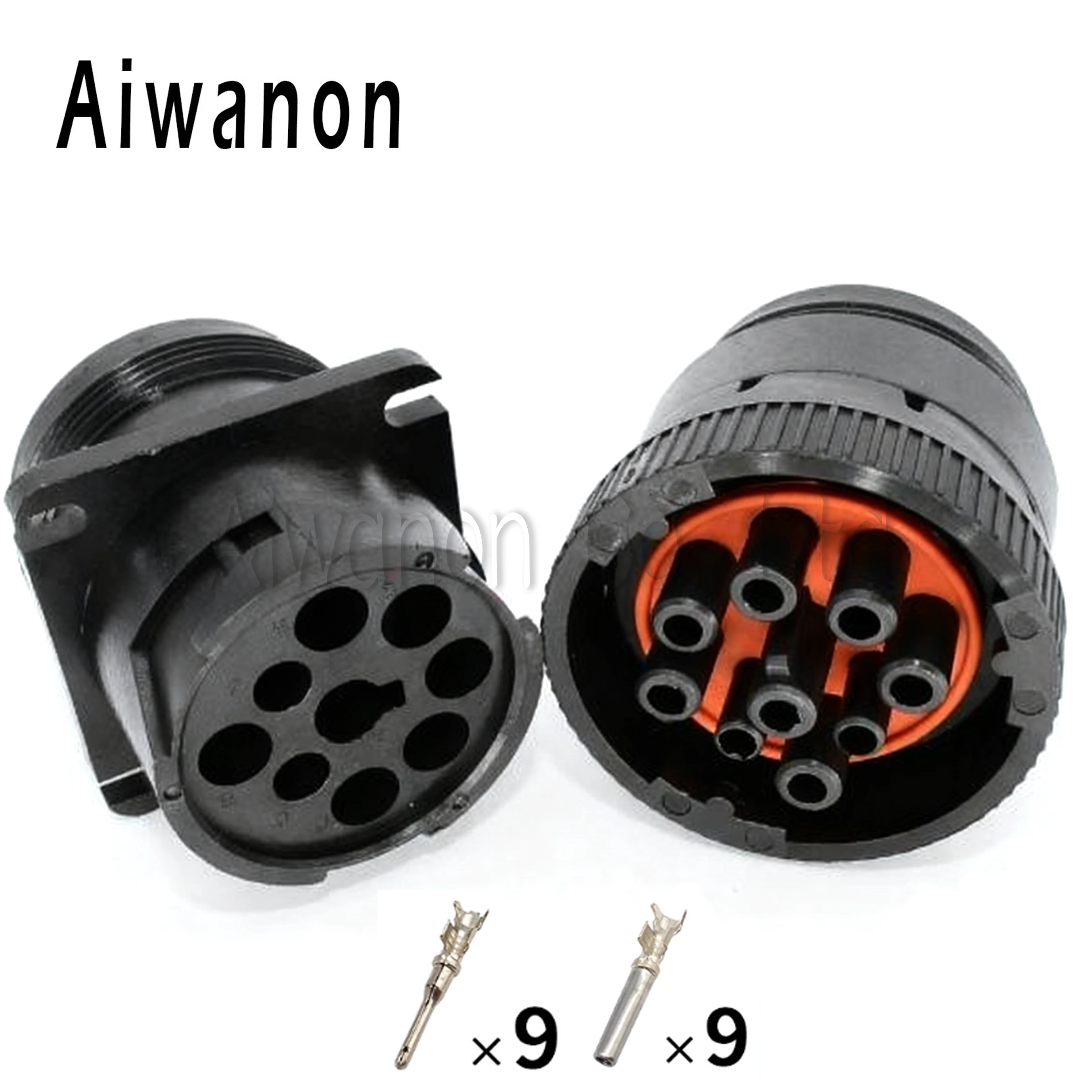 

1 Set 9 Pin Auto Circular Electrical Cable Connectors Female Male Wire Harness Plug HD16-9-1939P J1939 HD16-9-1939S for Deutsch