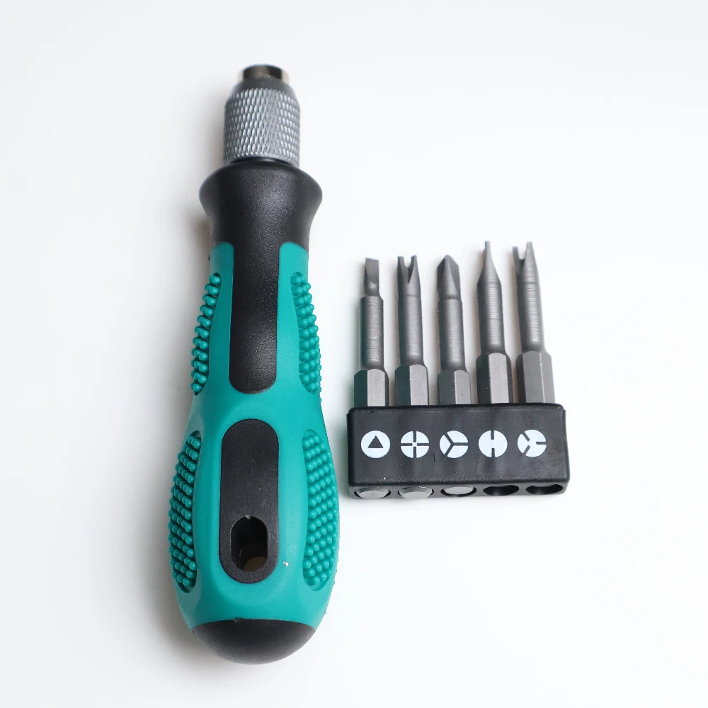 5PCS Special Screwdriver Bit Set Triangle Y Shape U Type Fork Bit with Optional Self Lock Ratchet Screwdriver