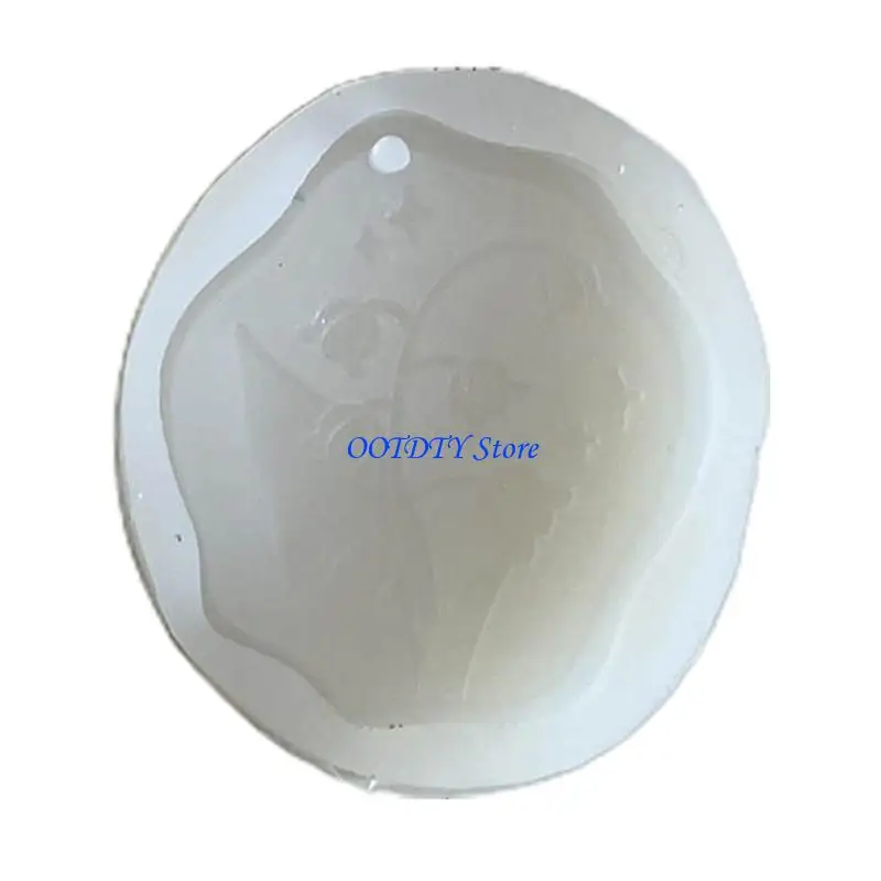 367A Flower Resin Molds with Hole for DIY Craft Hanging Decorations Soap Gypsum Ornament Valentines Gift