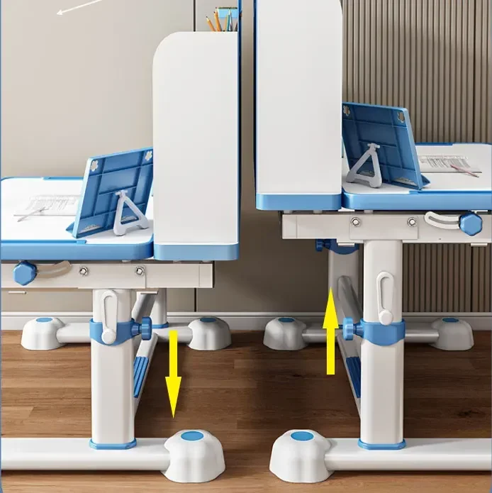 가정용 학생 책상 및 의자 세트, 높이 조절 가능, 인체 공학적 어린이 학교 쓰기 공부 테이블
