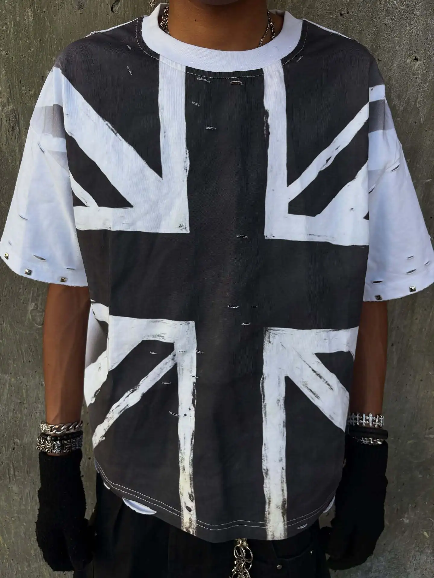 

Y2K New Summer American Trend Printed Personalized Retro Design Street Fashion Men And Women Same Casual Loose T-shirt Tops OOTD