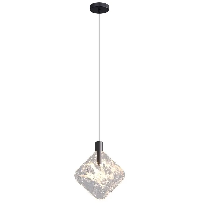 

Italian minimalist light luxury, high-end living room background wall, crystal chandelier, bedroom master bedroom