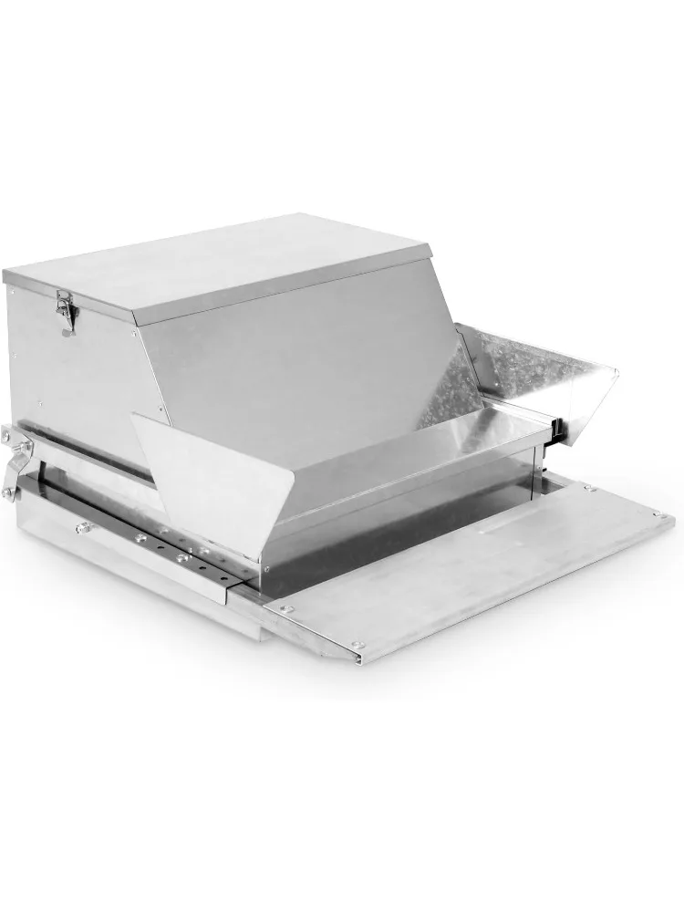

Automatic Chicken Feeder - 20lbs (9kg) Capacity Feed Sturdy Galvanized Steel Poultry Feeders - No Spill with Weatherproo