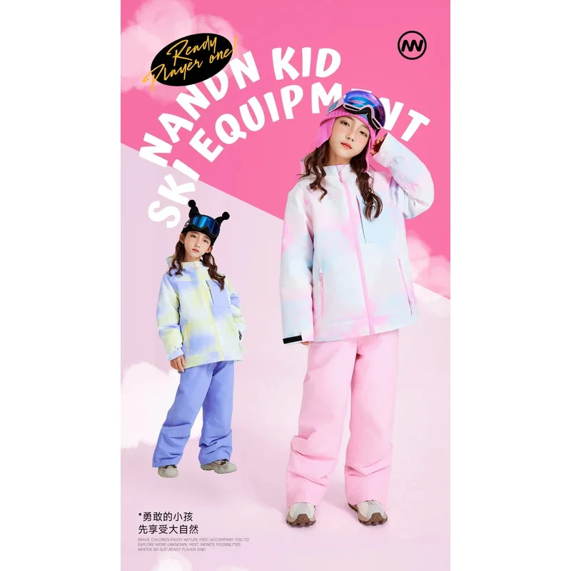 

Children's ski suit set for snowboarding, waterproof and warm, winter snow sports