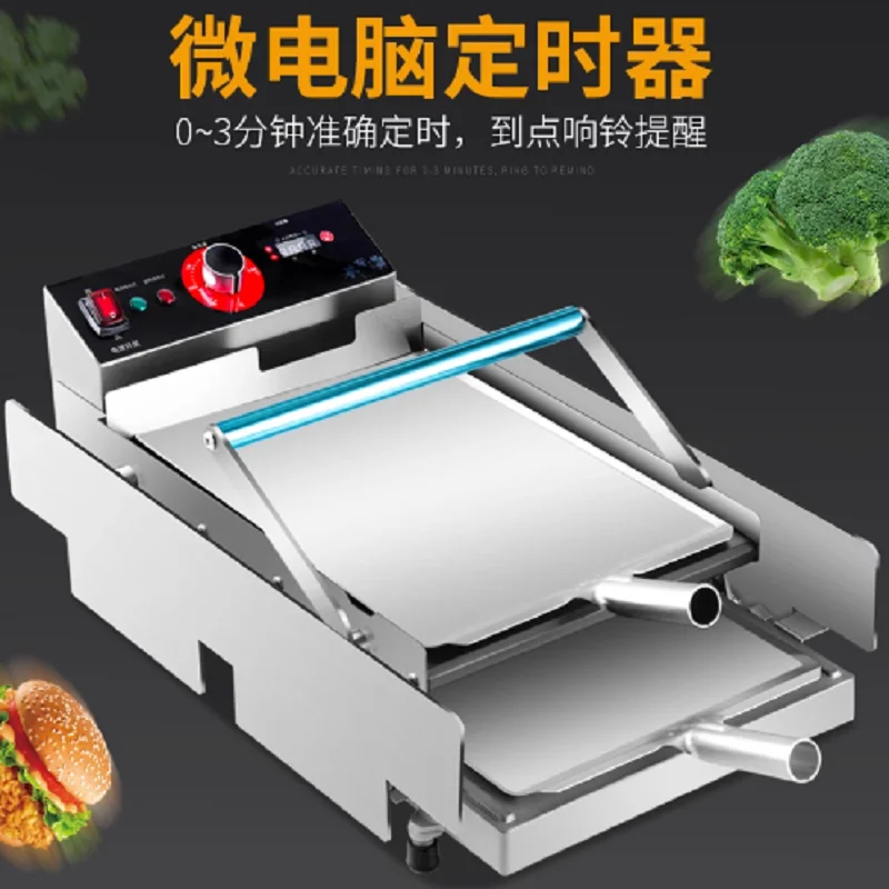 Stainless Steel  Automatic Bun Heating Toaster Commercial Double Layer 6 12 Pcs For Burger Restaurant