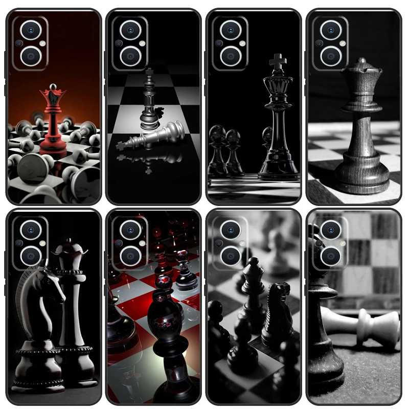 Chess Pieces Cover For OPPO Reno 10 Pro 8T 2Z 4Z 5Z 4 5 6 7 8 Lite OPPO Find X6 X5 X2 X3 Pro Lite Case