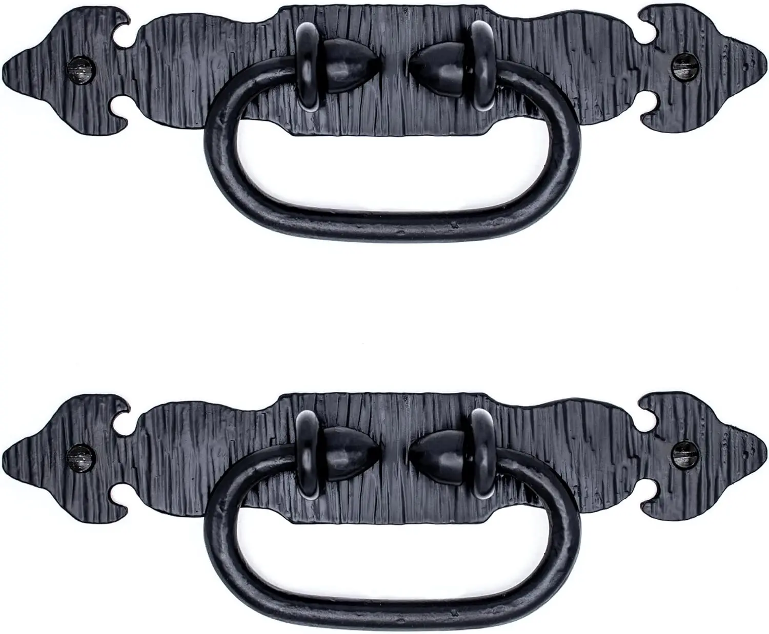 

Rustic Style 2 PACK 8 Inch Black Cast Iron Door Pull Hardware Hacienda Series