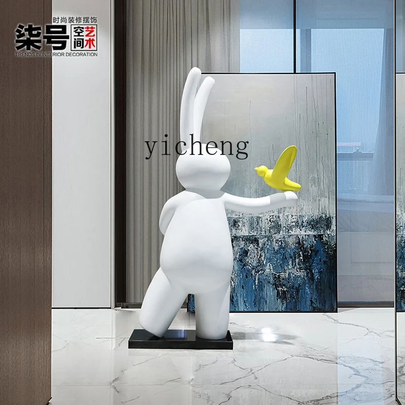 ZC Creative Floor Sculpture Sales Office Shopping Mall Cartoon Ornament Large Animal Installation Artwork