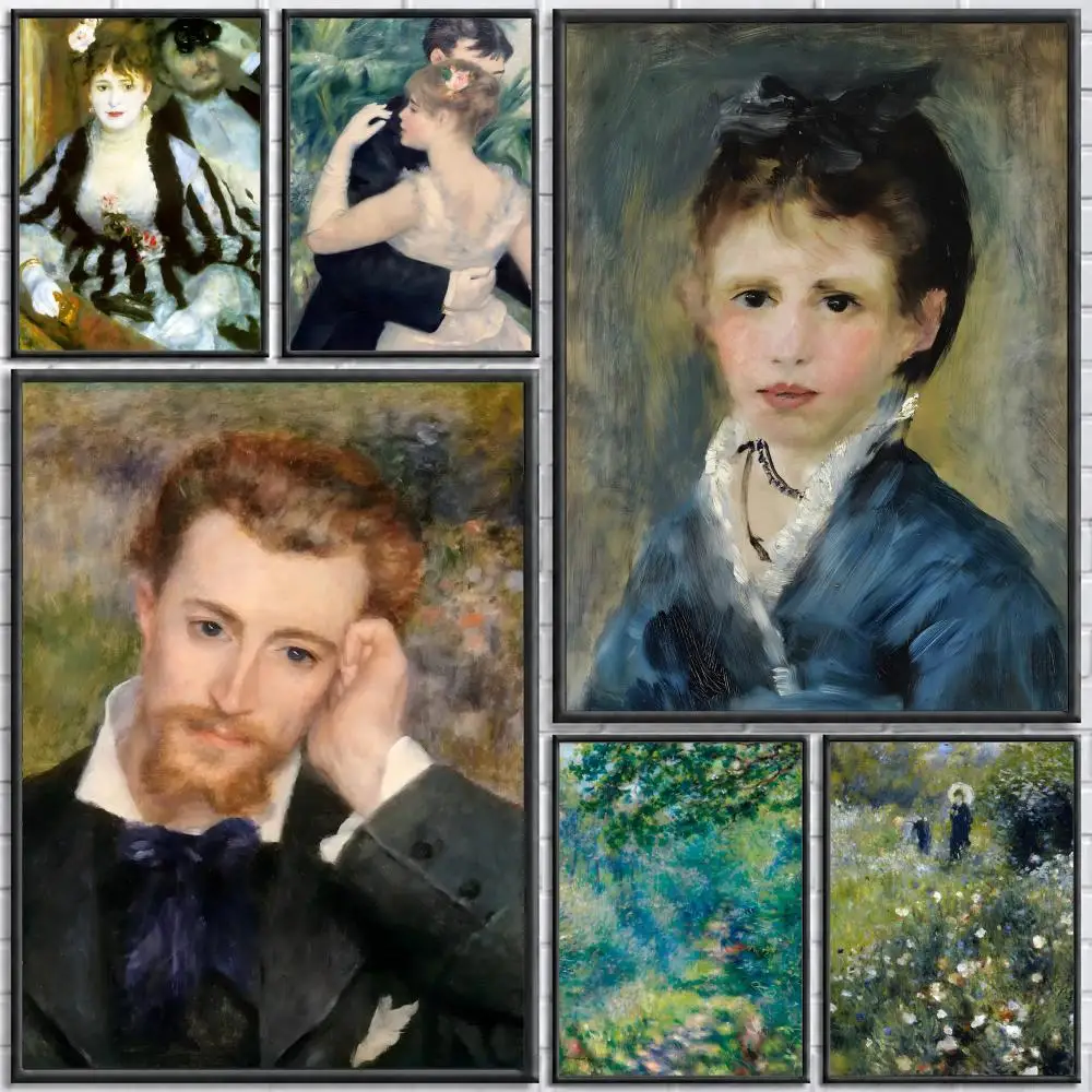 Künstler Renoir Poster, Poster, Wandaufkleber, wasserfest, selbstklebend, HD-Kunst, Schlafzimmer, Bar, Dekoration