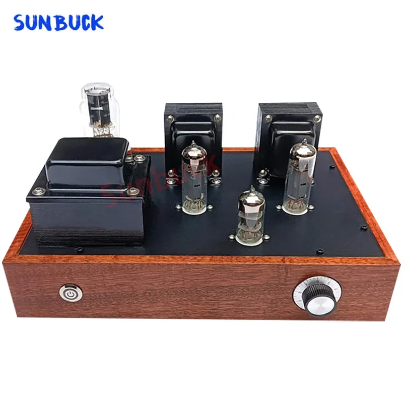 Sunbuck manual point-to-point welding 5Z4P rectifier 6N1 6P14 Tube Amplifier 2.0 stereo 4W Vacuum Tube Amplifier Audio