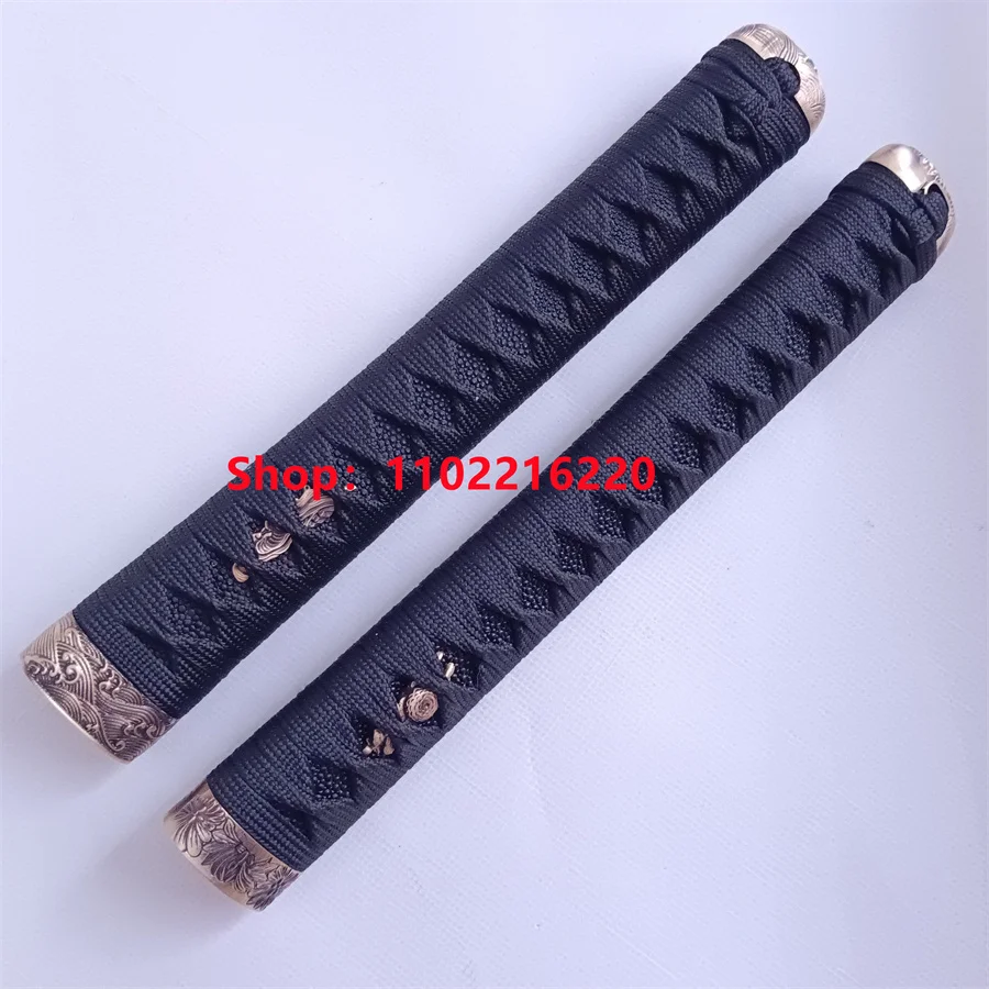 High Quality Handle Tsuka Hilt Copper Brass Fuchi Kashira Menuki Real Rayskin For Japanese Japan Samurai Katana Sword Fittings