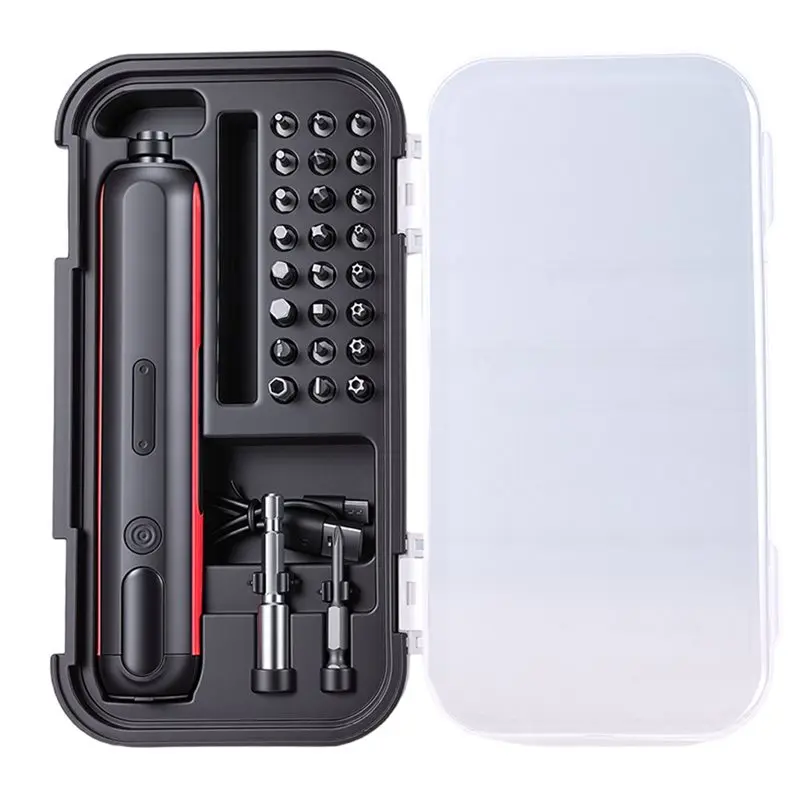 

【ЗИМА】Набор электрических отверток 30-в-1 с битами CRV: Компактный USB-инструмент для ремонта ноутбуков и ПК, для домашнего использования, высокая точность