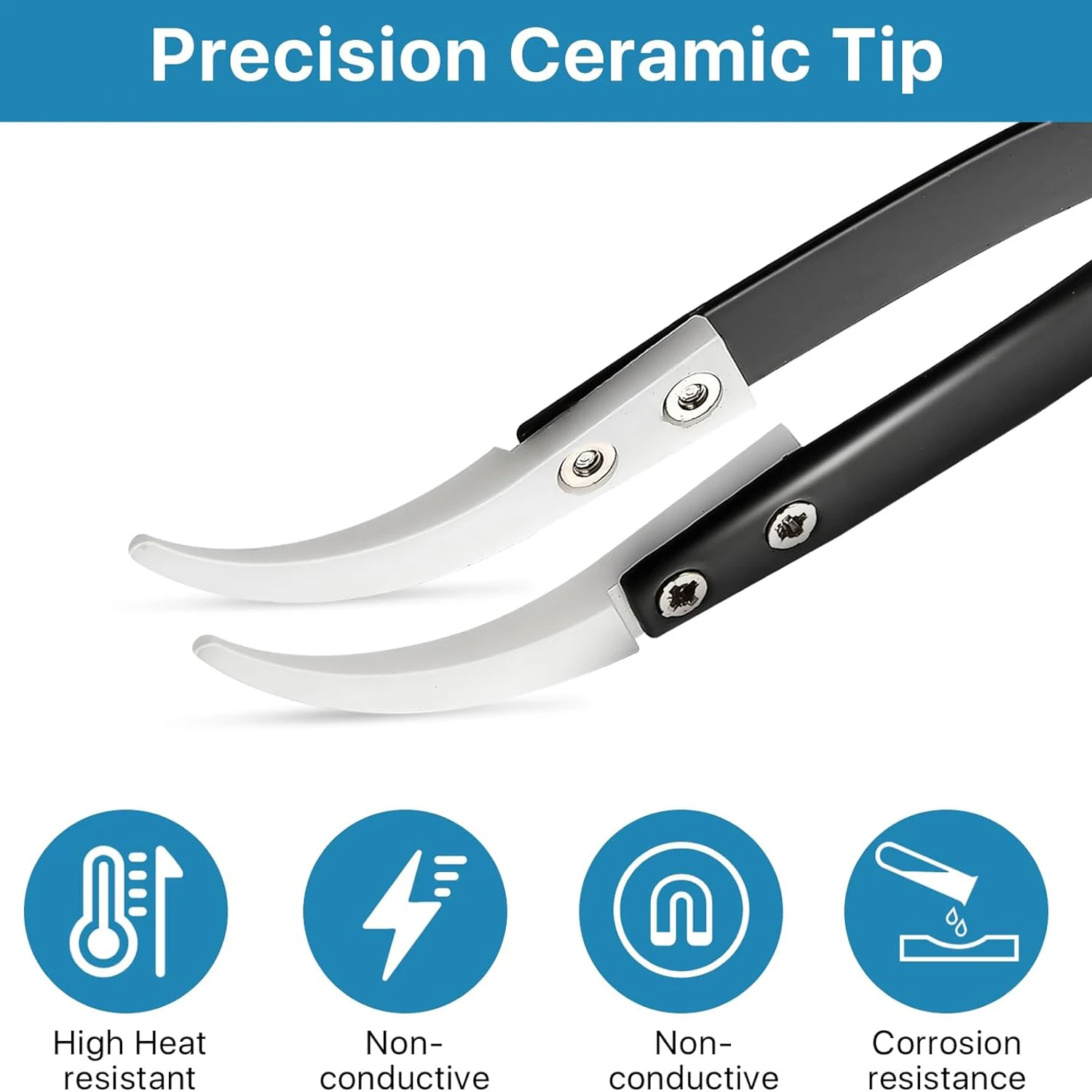 Precision Ceramic Titanium Tweezers Professional Repair Fingerprint Fly Line Phone Motherboard Antimagnetic Electronics Forceps