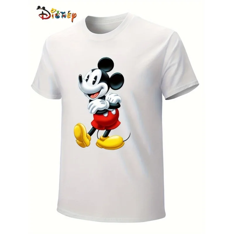 

Мужская футболка Disney Family Wear Микки Летняя футболка с коротким рукавом Свободная удобная повседневная модная тенденция