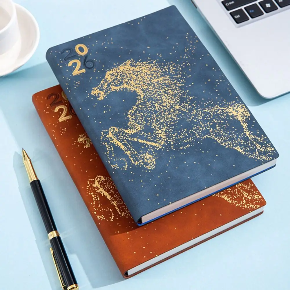 

Year of the Horse A5 Annual Yearly Planner Portable Chinese Planner Journal Self-discipline 400 Pages Academic Notebook