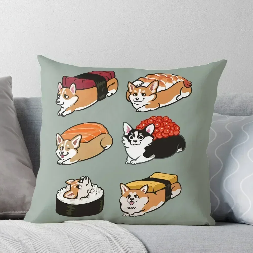 

Sushi Corgi Throw Pillow autumn decoration Anime Cushions Cover Christmas Cushion For Home pillow