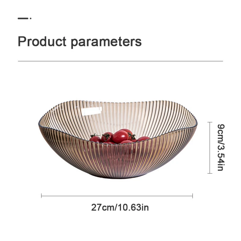 Snack Fruit Tray Chinese Style Fashion Simple Three-Color Kitchen Fruit Basket Modern Fashion Candy Snack Plate Kitchen Tray