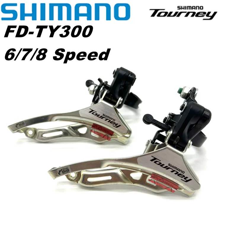 Shimano Tourney TY300 Front Derailleur FD-TY300 Down/Top Swing Mountain Bike FD Band Mount 6/7/8 Speed 31.8/34.9mm Part