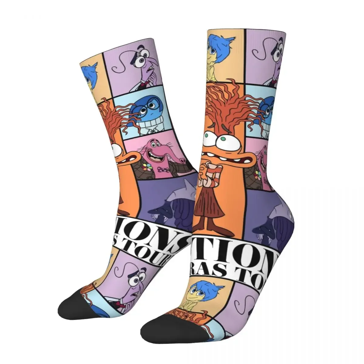 Casual Emotions The Eras Tour Inside Out Basketball Socks Cartoon Polyester Crew Socks for Women Men