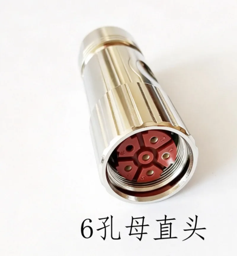Suitable for M923 Power Plug M23 Right Angle Connector Internal Thread Servo Motor Connector 6Pin 8Pin