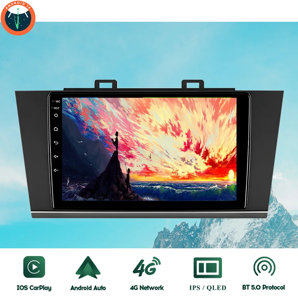 

9‘’ Android 14 8G Ram Car GPS Navi Music Video Multimedia Player For Subaru Outback Legacy 2014 - 2018 Auto Stereo Head Unit