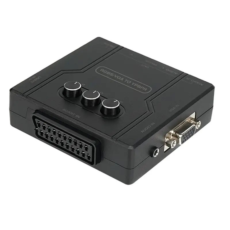 A31T RGBS VGA to YPBPR Component Converter, SCART to YPBPR YCBCR for 64 PS1 PS2 Dreamcast Retro Game Consoles