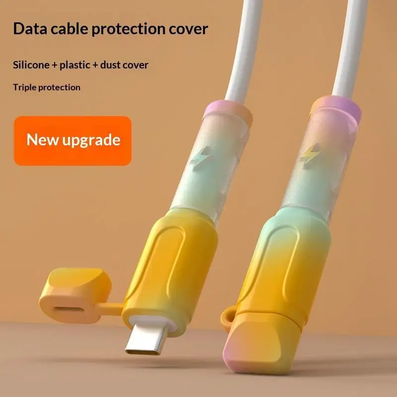 Soft Silicone Charger Cable Winder Protector USB Type C Anti-break Protective Sleeve For Phone Data Line Cover