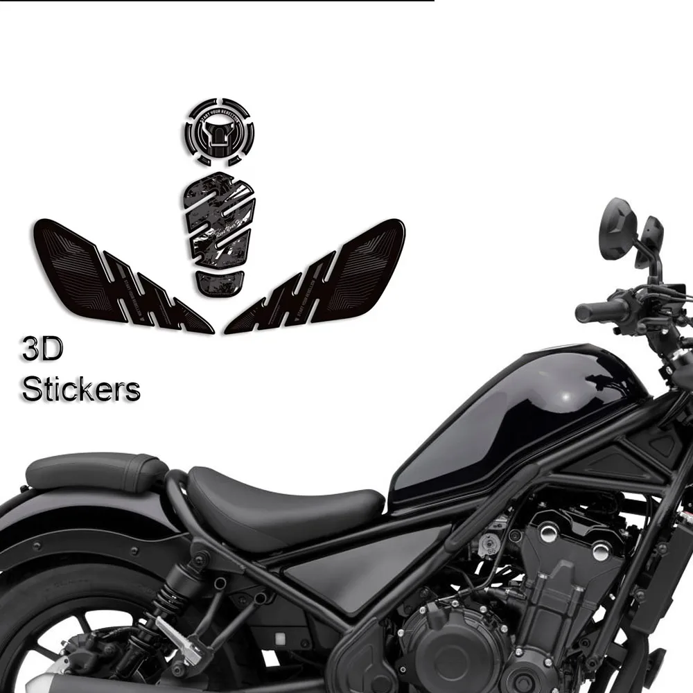 Motorcycle For Rebel CM CMX 250 300 500 SE E-Clutch Tank Pad Cap Gas Fuel Oil Knee Protector Stickers Decals