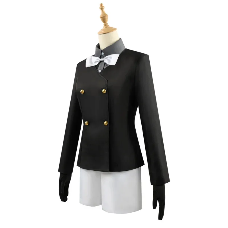 Newly Clervie Cosplay Costume Full Set Genshin Impact Game New Cosplay Outfit Uniform Coat Shirt Shorts Bow Gloves Set
